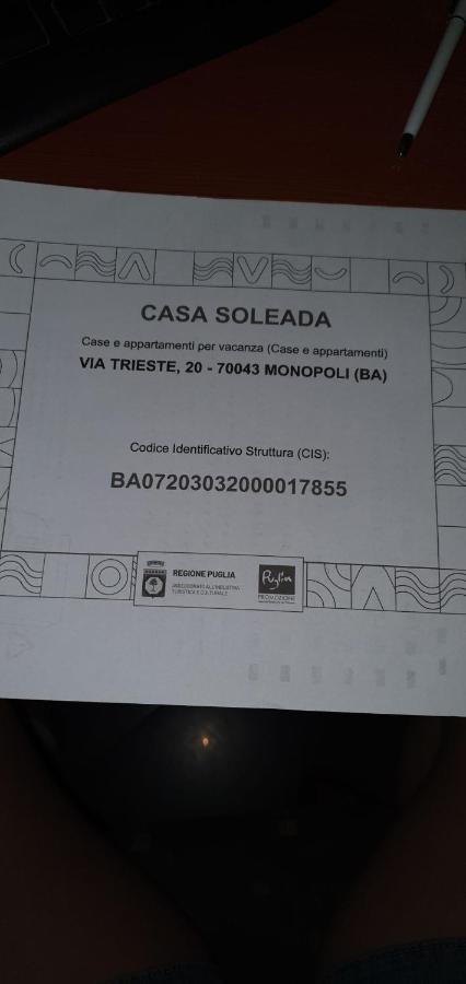 Apartamento soleada Monopoli Exterior foto